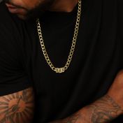 Cuban Link Chain With Names - 8mm [18K Gold Plated]