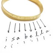 Dünne Inspiration Braille-Manschette [Vergoldet]