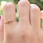 Moedersliefde Ring [18K Goud Vermeil]