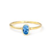 Bague Carina Pierre Ovale Verticale [Vermeil 18ct]