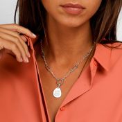 Grace Necklace With Large Name Charm [Sterling Silver]