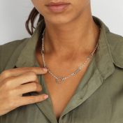 Grace Necklace With Large Name Charm [Sterling Silver]