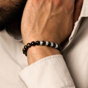 Green Tiger Eye Men Name Bracelet