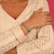 Turquoise Women Name Bracelet [Sterling Silver]