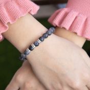 Bracciale da Donna con Nome in Labradorite [Argento 925]