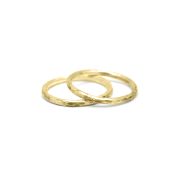 Saturn Ring Set Hammered [18K Gold Vermeil]