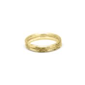 Saturn Ring Set Hammered [18K Gold Vermeil]