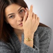 Ties of Heart Map Bracelet with Milanese Chain [18K Gold Vermeil]