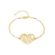 Hart Kaart Armband [18K Goud Vermeil]