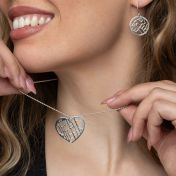 Erster Kuss Kette mit Kartenanhänger [Sterlingsilber]
