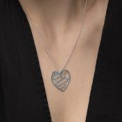 Erster Kuss Kette mit Kartenanhänger [Sterlingsilber]