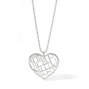 Erster Kuss Kette mit Kartenanhänger [Sterlingsilber]