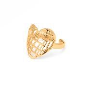 Herzensbindungen Karten Ring [750er Gold Vermeil]