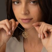 Ties of Heart Map Necklace [14 Karat Gold]