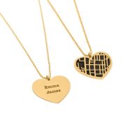 Collier Silhouette Carte du Cœur [Plaqué Or 18ct]