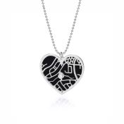Herzensbindungen Silhouette Kette mit Kartenanhänger [Sterlingsilber]