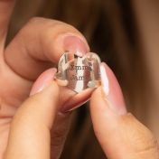 Anello con Mappa con Silhouette " Legami di Cuore" [Argento 925]