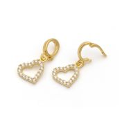 Hartje Bedel met Kristallen [18K Goud Vermeil]