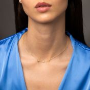 Helena Diamond Initials Necklace [18K Gold Vermeil]