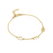 Helena Initials Bracelet [14 Karat Gold]