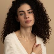 Helena Diamond Initials Necklace [18K Gold Plated]