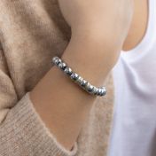 Hematite Women Name Bracelet [Sterling Silver]
