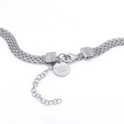 Herzensbindungen Milanaise Kette mit Namen [Sterlingsilber]