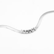 Herringbone Initial Necklace [Sterling Silver]