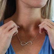 Dazzling Infinity Name Necklace [Sterling Silver]
