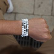 Bracciale Hamsa in Howlite da Uomo