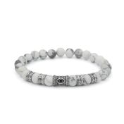 Nazar Auge Herrenarmband aus Howlith mit Gravur