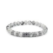 Pulsera Hamsa con Nombres de Howlita para Hombres