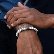 Bracelet Homme en Howlite avec Nano Bible en Argent 925