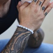 Bracelet Howlite avec Prénoms pour Homme