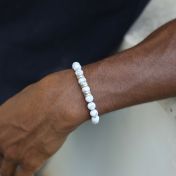 Bracelet Howlite avec Prénoms pour Homme