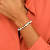 Howlite Women Name Bracelet [10 Karat Gold]
