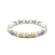 Howlite Women Name Bracelet [10 Karat Gold]