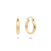 Large Huggie Hoop Earrings [18K Gold Plated] 