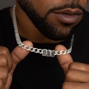 Iced Cuban Link Chain With Cross