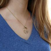 Cirkels van Liefde Geboortesteen Ketting [Goud Verguld]