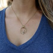 Cirkels van Liefde Geboortesteen Ketting [Goud Verguld]