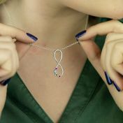 Collier Infini avec Pierres de Naissance [Argent 925]