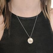 Collier Braille Initiale Classique Pendentif Rond [Argent 925]