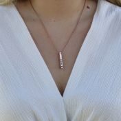 Talisa Bar Birthstone Necklace [18K Rose Gold Plated]  