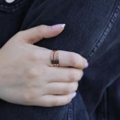 Anello Cigno con Nome - 3 Nomi [Placcato Oro Rosa 18kt]