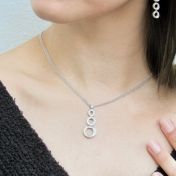 Ellipse Necklace [18K White Gold]