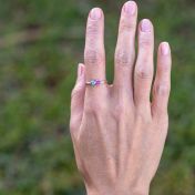 Talisa Sterren Geboortesteen Ring - Sterling Zilver