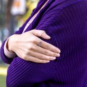 Talisa Sterren Geboortesteen Ring - Sterling Zilver