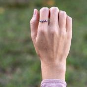 Talisa Sterren Geboortesteen Ring - Sterling Zilver