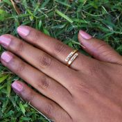 Anillo Cisne con Nombre [Bañado en Oro de 18K] - 2 Nombres